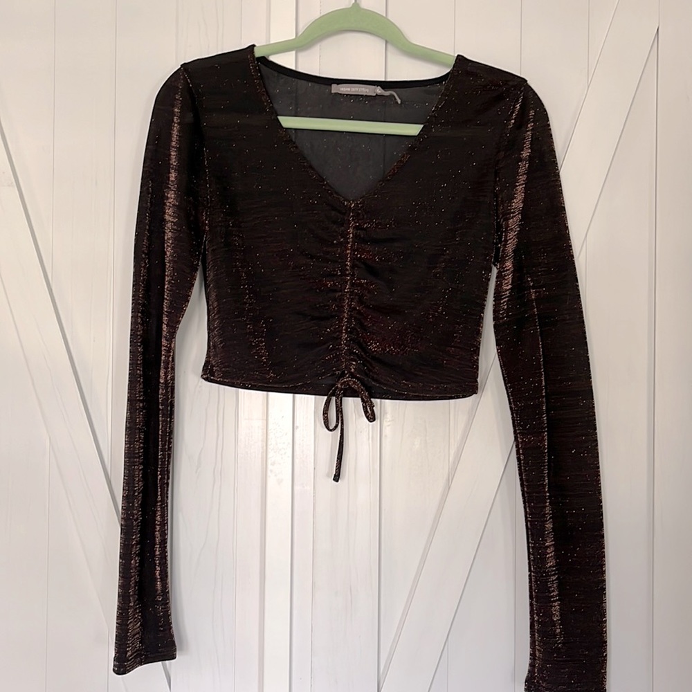 Shimmer Adjustable Crop Top from Urban Outfitters